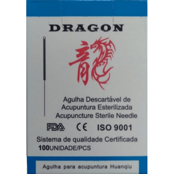 Agulha Individual 0,25x30mm  100 Und C/ Argola - Dragon