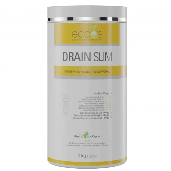 Drain Slim Creme De Massagem Relaxante e Drenagem Linfática 1kg - Eccos