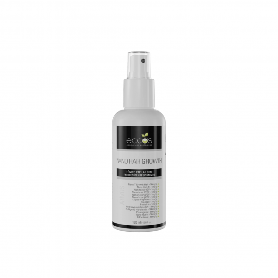 Tônico Capilar Nano Hair Growth Ultra Concentrado Para Carecimento Dos Fios 120ml - Eccos