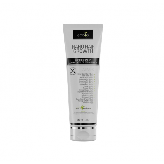 Nano Hair Growth Condicionador Para Fortalecimento E Crescimento Capilar 250ml - Eccos 