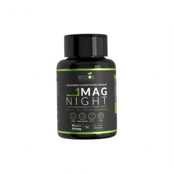 Uno Mag Night Treonato De Magnésio E Vitaminas Bioativas E Zinco 500mg 60 Cápsulas - Eccos