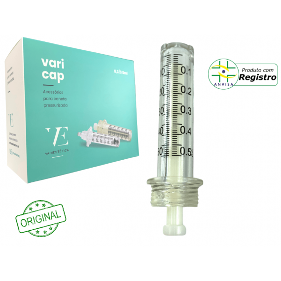 Seringa Vari-Cap 5ml Para Caneta Pressurizada - VariEstética