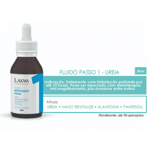 Fluido Revitalizante Uréia 50ml  Passo 1 - Lakma