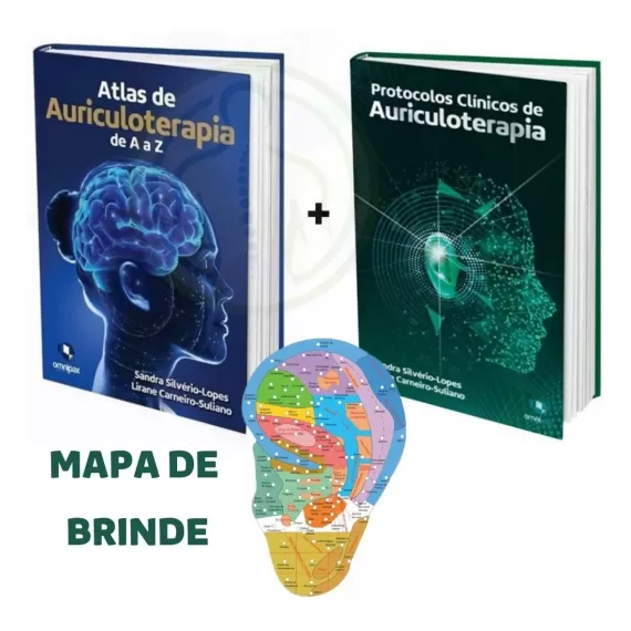 Combo - Atlas e Protocolos de Auriculoterapia + Mapa Brinde