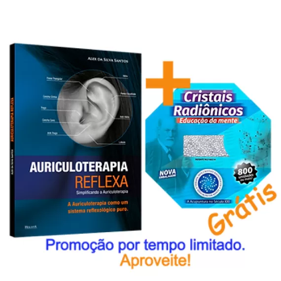 Livro Auriculoterapia Reflexa + Cristal Radiônico Raul Breves