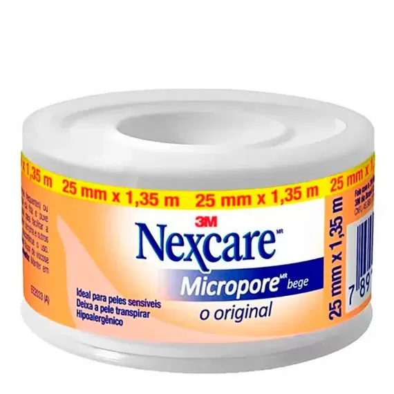 Fita Micropore Nexcare Bege 25 mm x 1,35 m - 3M