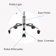 Cadeira Mocho Giratório Branca