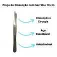  Pinça Reta Dissecção Anatomica 10cm - ZhenMed