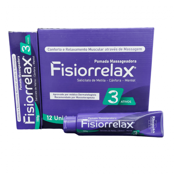 Pomada Massageadora Fisiorrelax Kit Atacado 12 Un  - Rhenuks