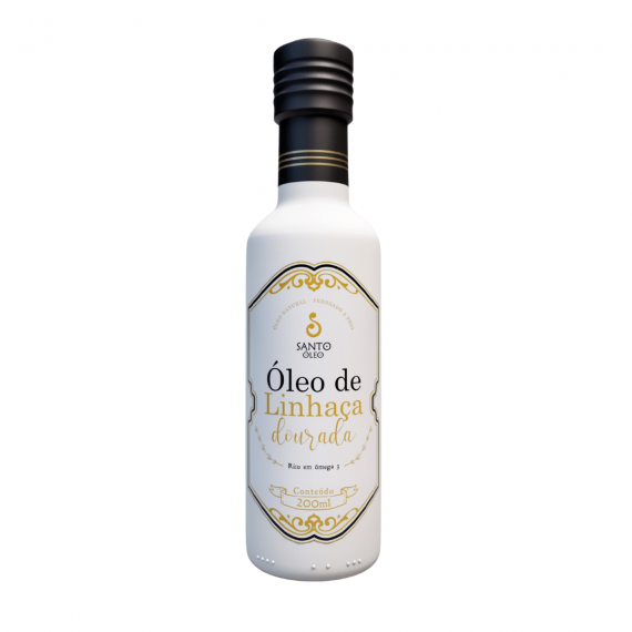 Óleo De Linhaça Dourada Garrafa 200ml - Santo Óleo