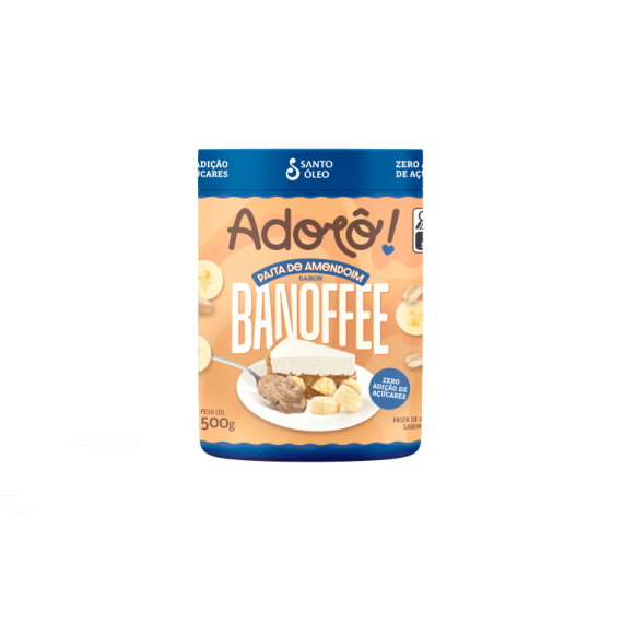 PASTA DE AMENDOIM SABOR BANOFFEE – 500G - Adorô!