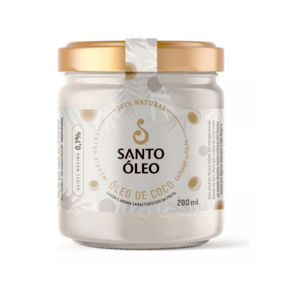 Óleo De Coco Extravirgem de Polpa 200ml - Santo Óleo