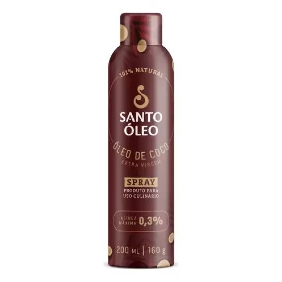 Spray Óleo De Coco Extra Virgem 200ml - Santo Óleo