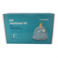 Combo Kit Ventosas 12 Copos Ve + Óleo de Massagem 300ml - Eccos