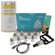 Combo Kit Ventosas 12 Copos Ve + Creme Massagem Drain Slim 1kg Eccos