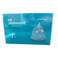 Combo Kit Ventosas 12 Copos Ve + Creme Massagem Drain Slim 1kg Eccos