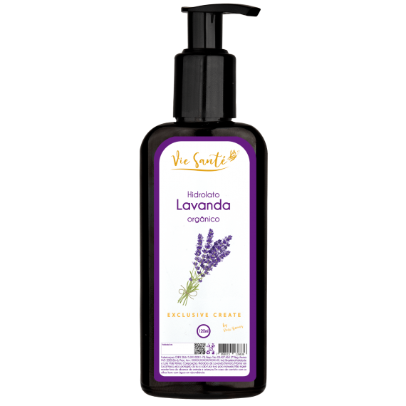 Hidrolato Orgânico de Lavanda Revitalizante 100% Natural 120ml - Vie Santé