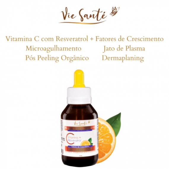 Nano Vitamina C Resveratrol + Fatores de Crescimento 60ml - Vie Santé